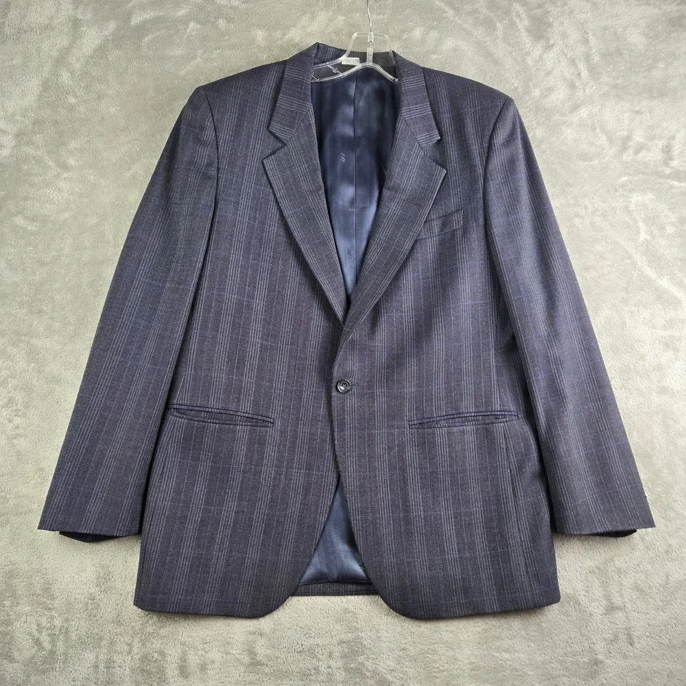 Vintage Louis Roth Blazer Jacket Mens 42R Gray USA Tailored Classic Business
